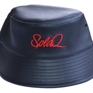 leather bucket red logo